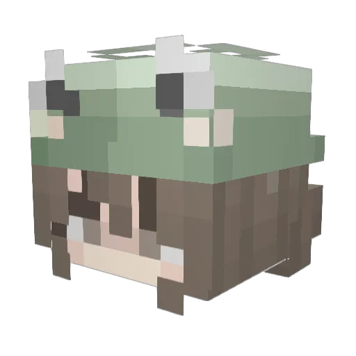 jjadee Minecraft avatar head, 3D render