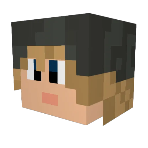 jjakobs Minecraft avatar head, 3D render