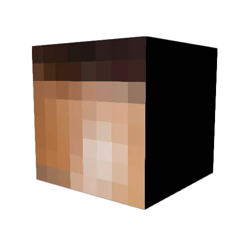 jjakster Minecraft avatar head, 3D render