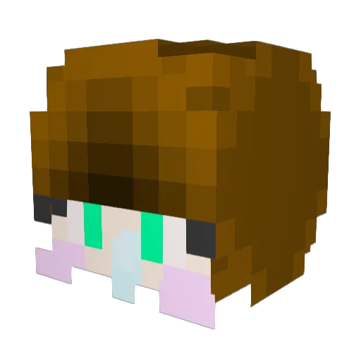 jjanggo Minecraft avatar head, 3D render