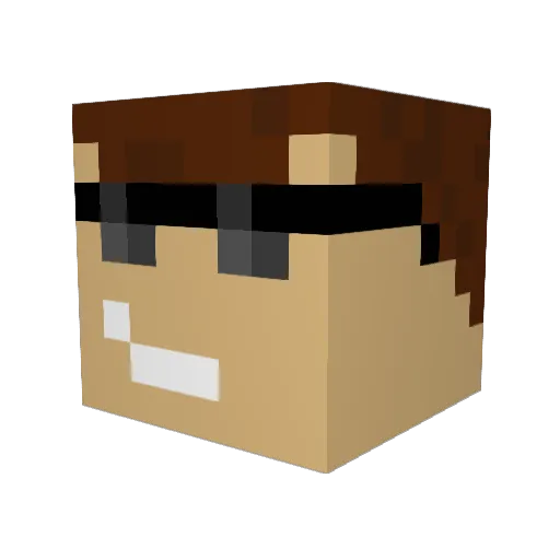 jjblackfalcon Minecraft avatar head, 3D render