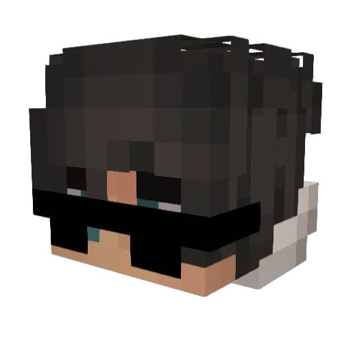 jjbo Minecraft avatar head, 3D render