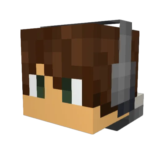 jjcernelli Minecraft avatar head, 3D render