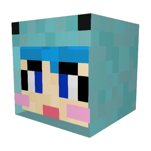 jjecoo Minecraft avatar head, 3D render