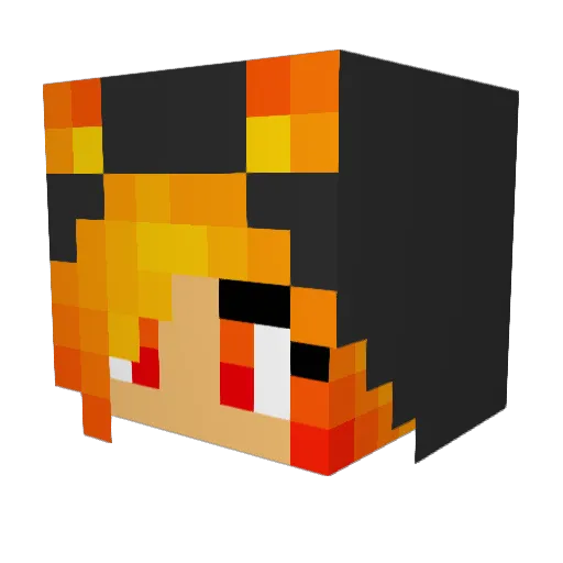 jjessjjess Minecraft avatar head, 3D render