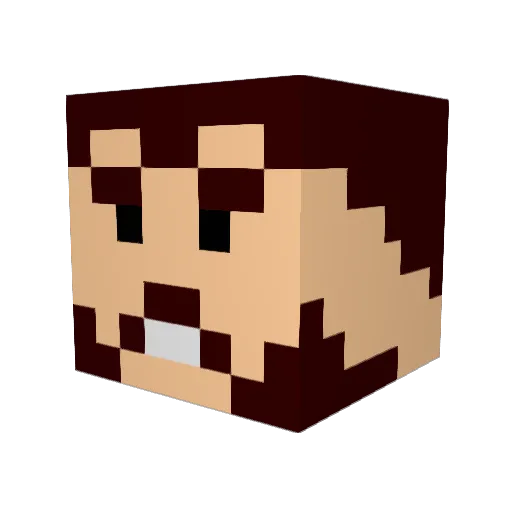 jjfrancis Minecraft avatar head, 3D render