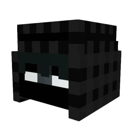 jji0ela Minecraft avatar head, 3D render
