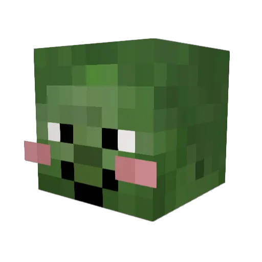 jjimbow Minecraft avatar head, 3D render