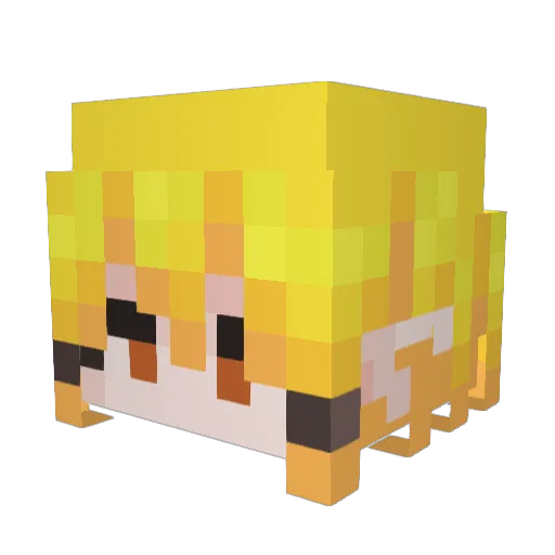 jjjioke Minecraft avatar head, 3D render