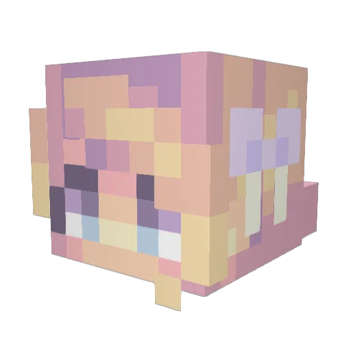 jjjjai Minecraft avatar head, 3D render