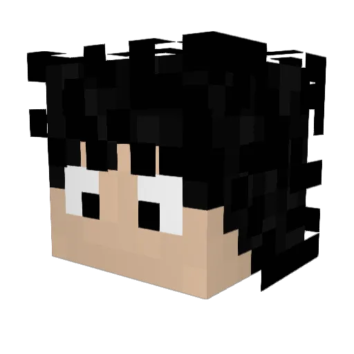 jjjvn Minecraft avatar head, 3D render