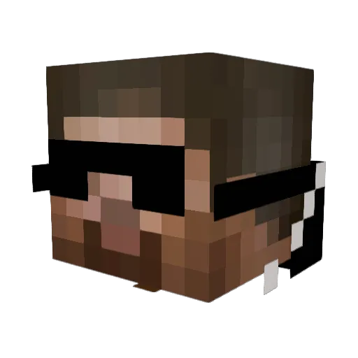 jjlebg Minecraft avatar head, 3D render