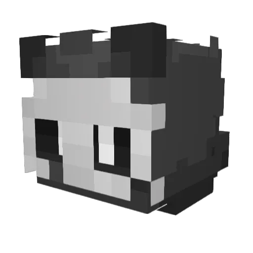 jjlki Minecraft avatar head, 3D render