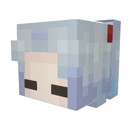 jjokbari Minecraft avatar head, 3D render
