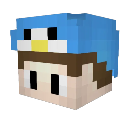 jjongss Minecraft avatar head, 3D render