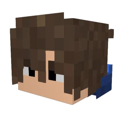 jjpv Minecraft avatar head, 3D render