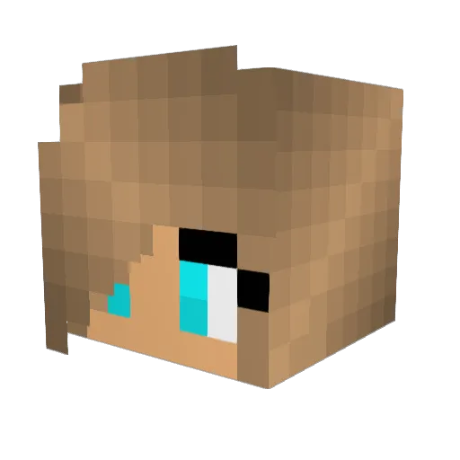 jjrsba Minecraft avatar head, 3D render