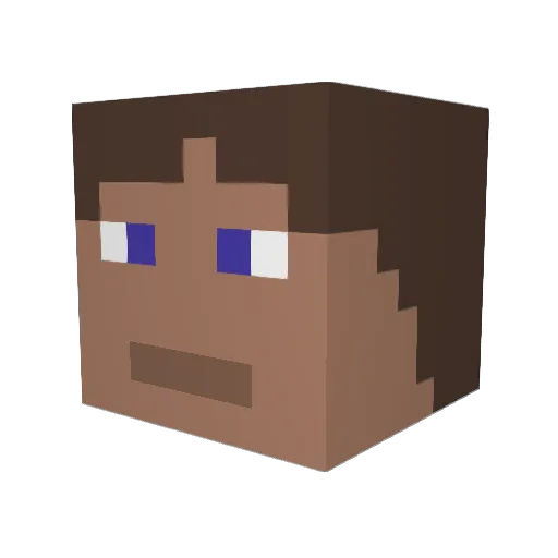 jjsore Minecraft avatar head, 3D render