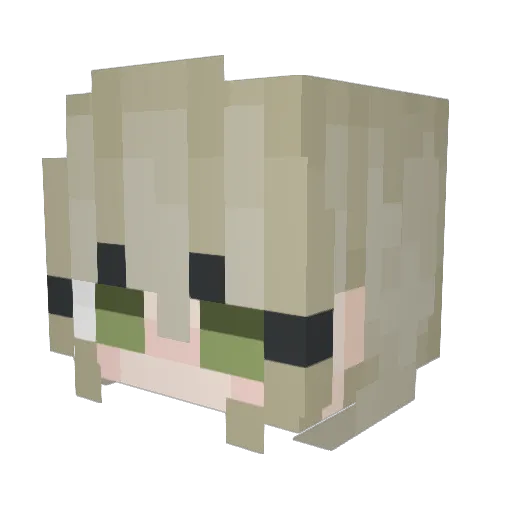 jjsunman Minecraft avatar head, 3D render