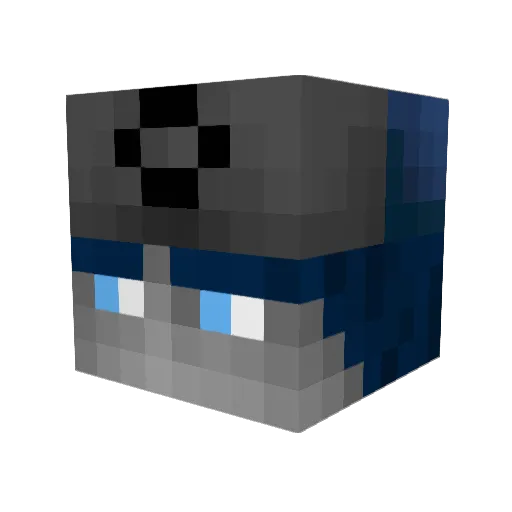 jjtwo Minecraft avatar head, 3D render
