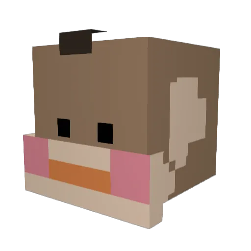 jjueDragon Minecraft avatar head, 3D render