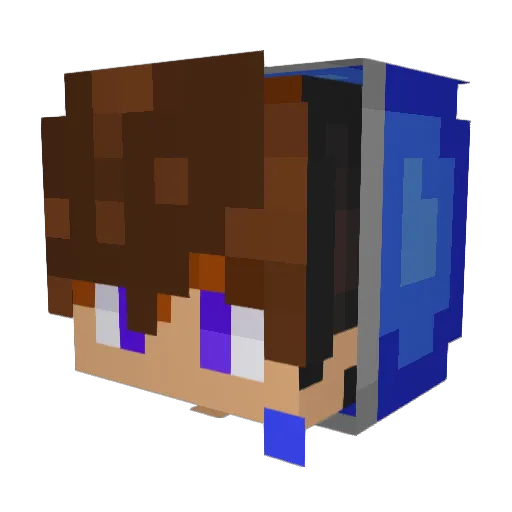jjunkan Minecraft avatar head, 3D render