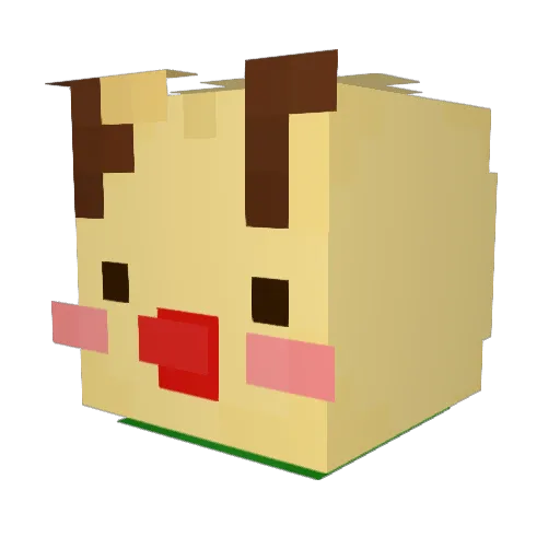 jjuyeon Minecraft avatar head, 3D render