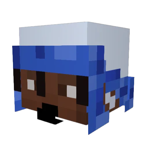 jjxckx Minecraft avatar head, 3D render