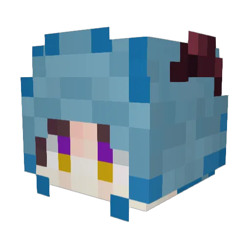 jkaassx Minecraft avatar head, 3D render