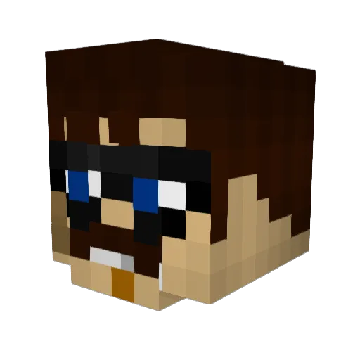 jking1 Minecraft avatar head, 3D render