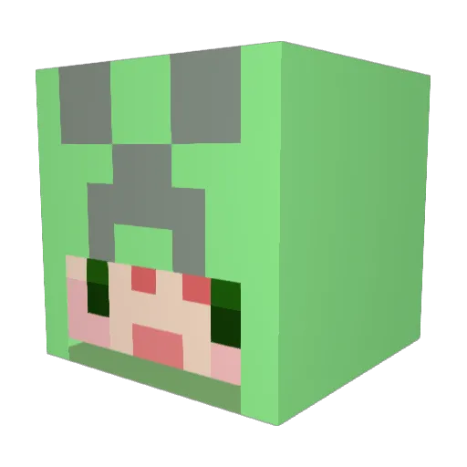 jkktrtt Minecraft avatar head, 3D render