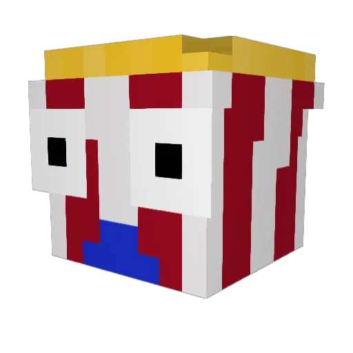 jkku Minecraft avatar head, 3D render