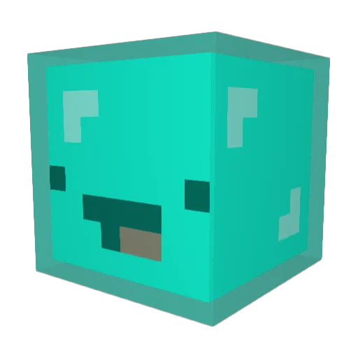 jkn01_ Minecraft avatar head, 3D render