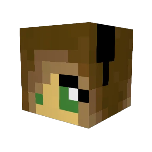 jkspop1 Minecraft avatar head, 3D render
