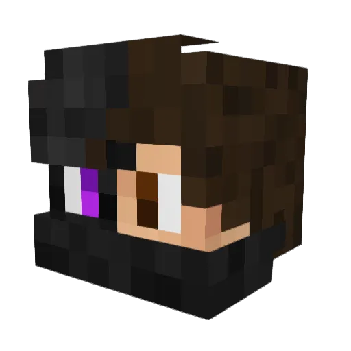 jkyuiko Minecraft avatar head, 3D render