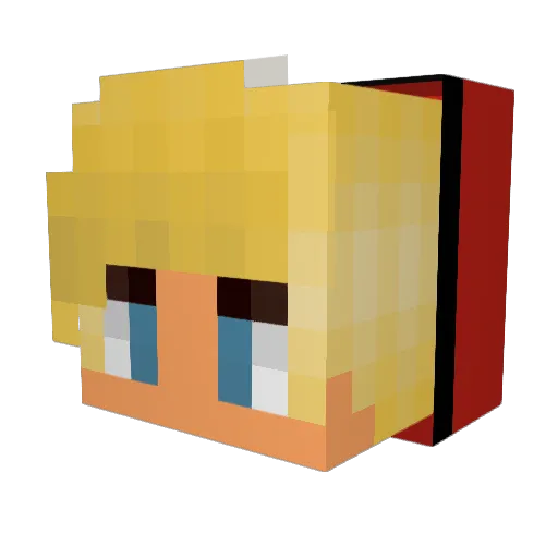 jlangloude Minecraft avatar head, 3D render