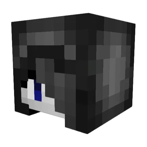 jlian Minecraft avatar head, 3D render