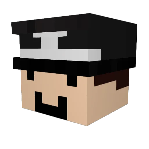jljj Minecraft avatar head, 3D render