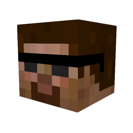 jlkennedy Minecraft avatar head, 3D render