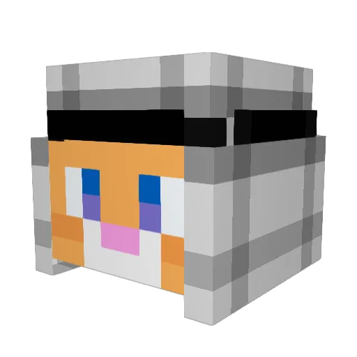 jlkx Minecraft avatar head, 3D render