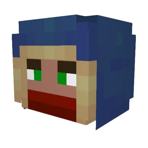 jlrodsan Minecraft avatar head, 3D render