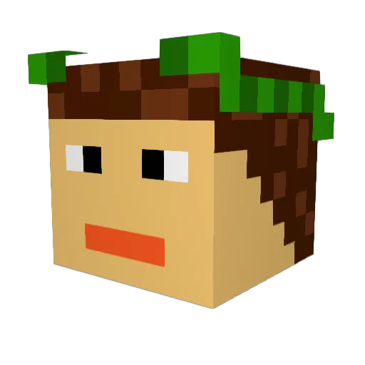 jluce08 Minecraft avatar head, 3D render