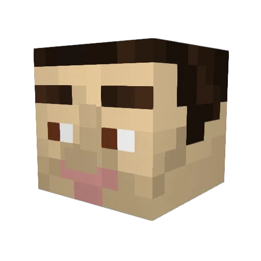 jm_ok Minecraft avatar head, 3D render