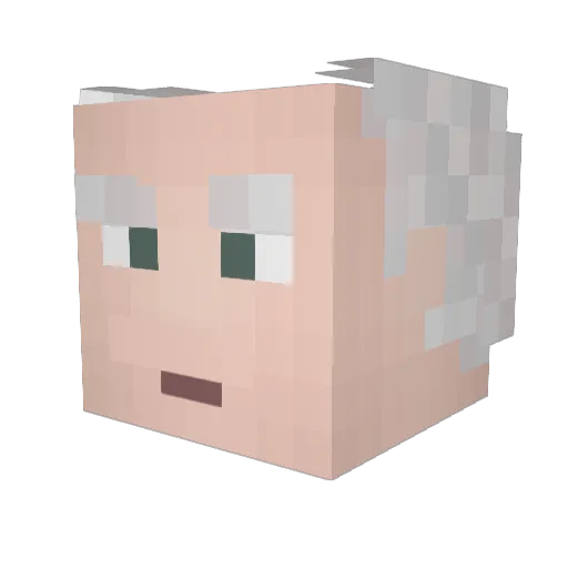 jmac0606366 Minecraft avatar head, 3D render
