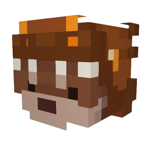 jmaib Minecraft avatar head, 3D render