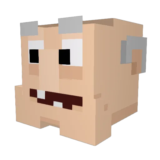 jmanjc_ Minecraft avatar head, 3D render