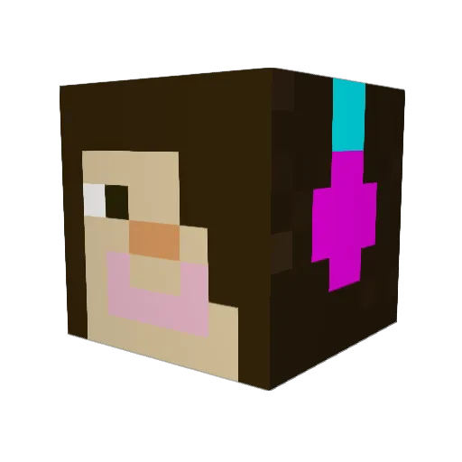 jmerklin Minecraft avatar head, 3D render