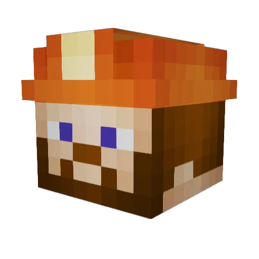 jminkler Minecraft avatar head, 3D render