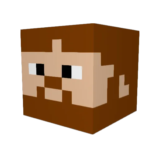jminuscula Minecraft avatar head, 3D render