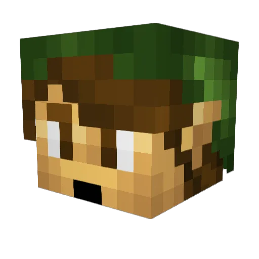 jmoncelle Minecraft avatar head, 3D render